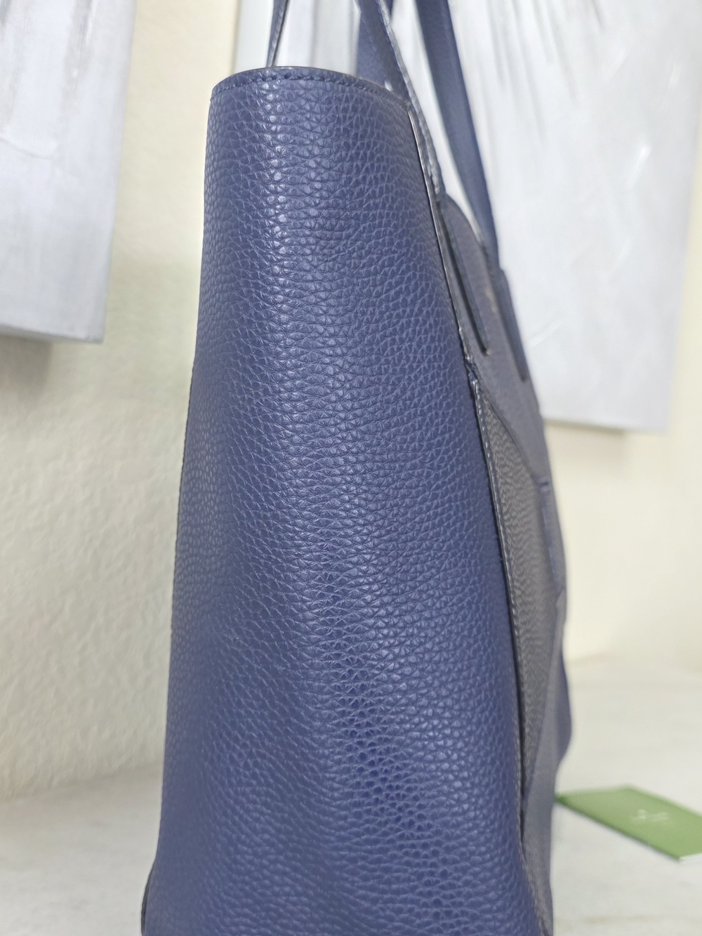 Kate Spade Francisca Bridge Place Large Bow Tote Navy Blue Leather - Picture 4 of 9